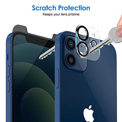 JETech Privacy Screen Protector for iPhone 12, 2+2 Pack - size: iPhone 12
