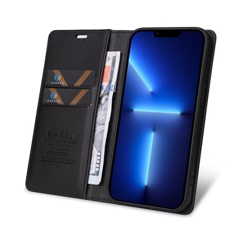 Caseurban Compatible with iPhone 13 Pro Max Wallet Case PU Leather Flip Folio Case with Card Holder Magnetic Closure Shockproof Protective Phone Cover Black - color: Black, size: iPhone 13 Pro Max