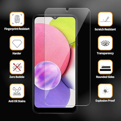 3 Pack for Samsung Galaxy A03s / A03 Core / A03 Tempered Glass Screen Protector, Scratch-Proof, Bubble-Free,HD Transparent, 9H Hardness,Bubble Free,Case Friendly - size: Galaxy A03s / A03 Core / A03