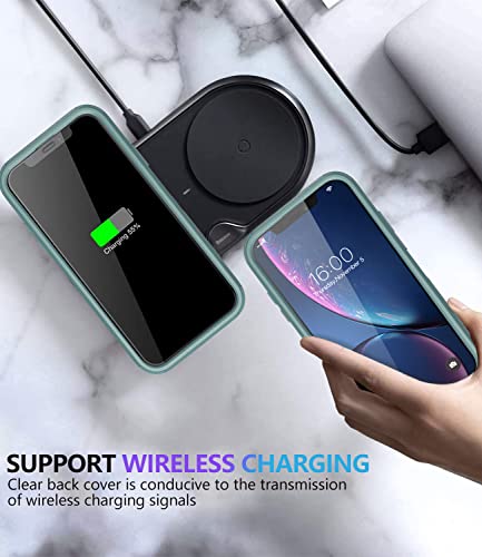 Diverbox for iPhone Xr Case [Shockproof] [Dropproof] [Dust-Proof],Heavy Duty Protection Phone Case Cover for Apple iPhone XR (Pine Green) - color: Pine Green-3in1