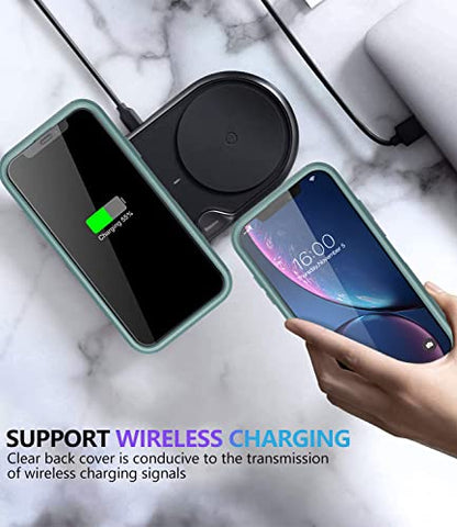 Diverbox for iPhone Xr Case [Shockproof] [Dropproof] [Dust-Proof],Heavy Duty Protection Phone Case Cover for Apple iPhone XR (Pine Green) - color: Pine Green-3in1