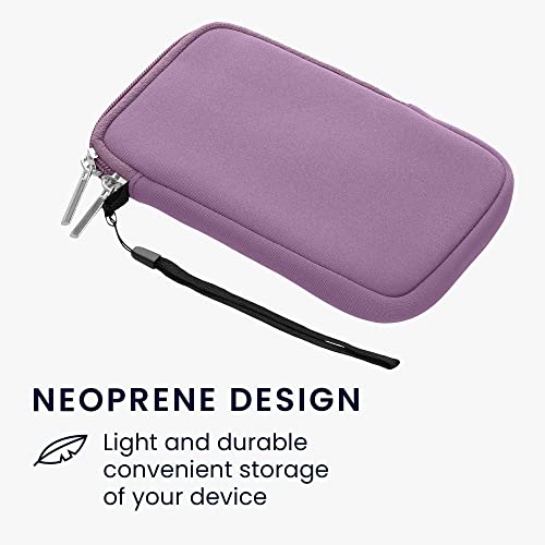 kwmobile Universal Phone Pouch Size M - 5.5" - Neoprene Smartphone Pouch with Zip - Water-Repellent Mobile Phone Case - Sleeve in Lavender - color: lavender, size: M - 5.5"
