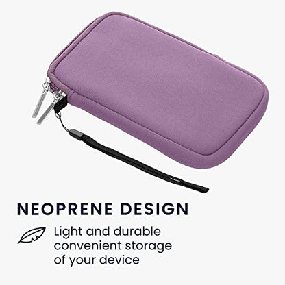 kwmobile Universal Phone Pouch Size M - 5.5" - Neoprene Smartphone Pouch with Zip - Water-Repellent Mobile Phone Case - Sleeve in Lavender - color: lavender, size: M - 5.5"