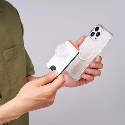 PopSockets Phone Wallet for MagSafe with Grip- White Clear - color: White Clear, style: MagSafe