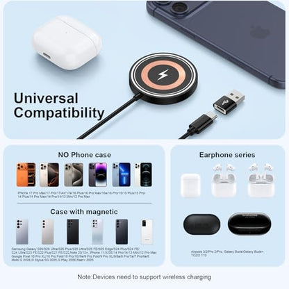 Magnetic Wireless Charger for Samsung Galaxy S26 Ultra Z Fold8/Flip8 7 S26+ - color: Black1
