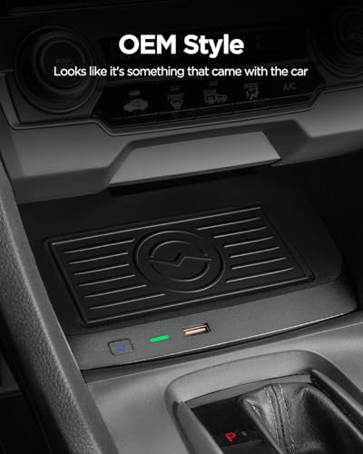 Wireless Charger for Honda Civic 2016-2021 with USB Port