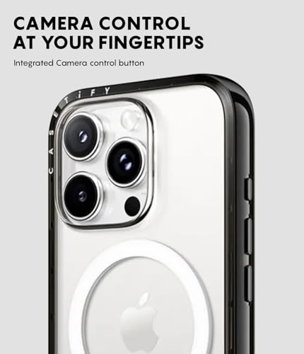CASETiFY for iPhone 15 Case - Compact Compatible with MagSafe | Slim and Sleek | 4ft. 2x Military Grade Drop Protection | Sakura | Black - color: 36. Sakura, size: Iphone 15 (Magsafe)