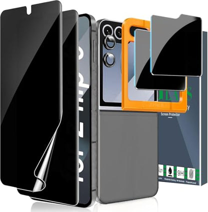 Ferilinso Privacy Screen Protector for Samsung Galaxy Z Flip 6/Z Flip 7 FE - size: Samsung Galaxy Z Flip 6 / Z Flip 7 FE