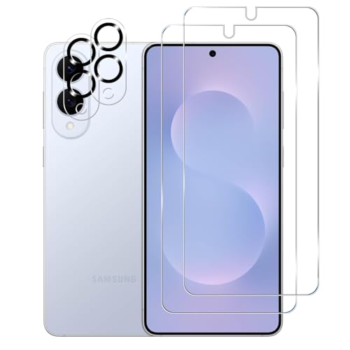 BIGFACE Galaxy S25 Edge Tempered Glass Screen Protector + Camera Lens Protector [2 + 2 Pack][Case Friendly][Anti-Scratch][Ultrasonic Fingerprint Unlock] HD Protective Film for Samsung Galaxy S25 Edge - size: Galaxy S25 Edge(6.7'')
