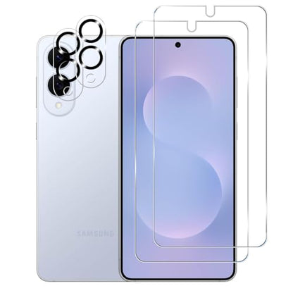 BIGFACE Galaxy S25 Edge Tempered Glass Screen Protector + Camera Lens Protector [2 + 2 Pack][Case Friendly][Anti-Scratch][Ultrasonic Fingerprint Unlock] HD Protective Film for Samsung Galaxy S25 Edge - size: Galaxy S25 Edge(6.7'')