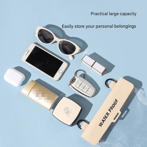 Waterproof Phone Pouch with Adjustable Shoulder Strap, Large Capacity Dry Bag, Touch Screen Compatible Case for Beach, Swimming, Kayaking, Boating, Fishing, Travel and Outdoor Activities (Beige) - color: Beige