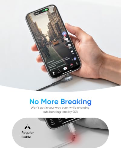 SUNGUY Right Angle USB C to USB C Cable 0.5FT 2Pack 60W Fast Charging - size: 0.5FT