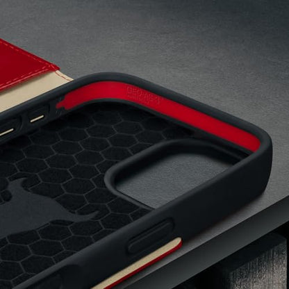 TORRO Leather Case Compatible with iPhone 17 6.3" 2025 - Premium Leather Wallet Flip Case with Kickstand and Card Slots (Compatible with Official MagSafe Chargers) - Red - color: Red, size: iPhone 17