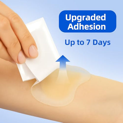 Niceful Hydrocolloid Bandages 4"x4" for Knee, Elbow, 10 Count - size: 4" x 4" (10 Dressings)