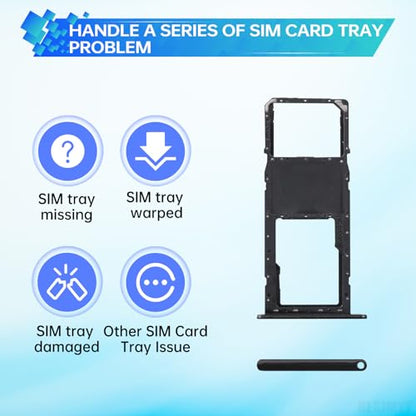 for Samsung Galaxy A21 Sim Card Tray Replacement Black