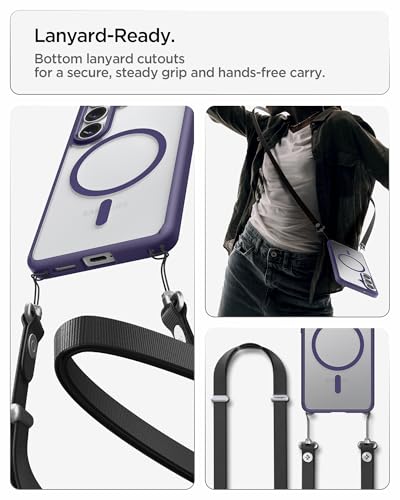 Spigen for Galaxy S26 Plus Case, Ultra Hybrid MagFit [Anti-Yellowing] [Compatible with MagSafe] [Fast Wireless Charging] - Deep Purple - color: Deep Purple, size: Galaxy S26 Plus