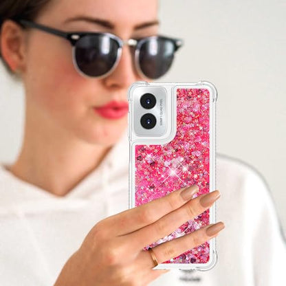 for Moto G Play 2024 Case with Screen Protector, Pink - color: Pink