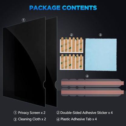Magicmoon 2-Pack 24 Inch Computer Privacy Screen Filter for 16:9 Monitor