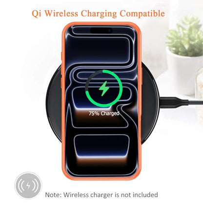 Battery Case for iPhone 17 Pro, 10000mAh Rechargeable Portable Charging Case with Wireless Charging Compatible for iPhone 17 Pro (6.3 inch) with Carplay Extended Battery Pack Charger Cover (Orange) - size: iPhone 17 Pro-10000mAh Orange
