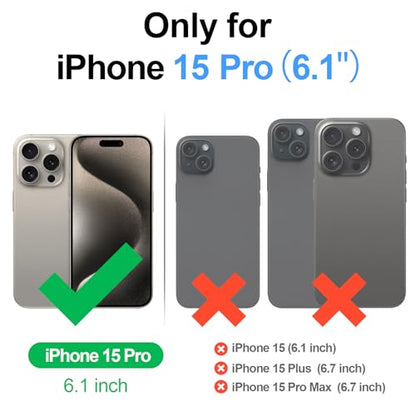 SkyEagle Compatible with MagSafe iPhone 15 Pro Wallet Case,Brown | Detachable Magnetic Credit Card Holder,RFID Blocking,PU Leather,Kickstand,Flip Phone Case,Shockproof Cover for Men & Women - color: Brown, size: iPhone 15 Pro - 6.1"