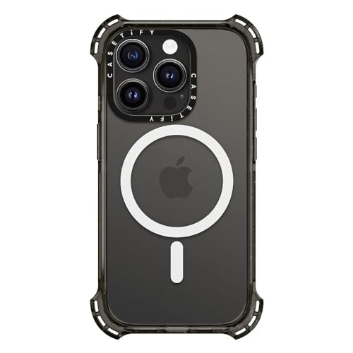 CASETiFY for iPhone 15 Pro Case - Bounce Compatible with MagSafe | Shockproof | 21.3 ft. 6x Military Grade Drop Protection | Black - color: Clear Black, size: Iphone 15 Pro (6.1")