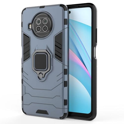 Max Power Digital Magnet Case for Xiaomi Mi 10T Lite 5G Shockproof Hard Phone Cover with Grip, Metal Ring Kickstand Bumper Shell [Compatible with Magnetic Car Mount] (Navy) - color: Navy, size: Xiaomi Mi 10T Lite 5G