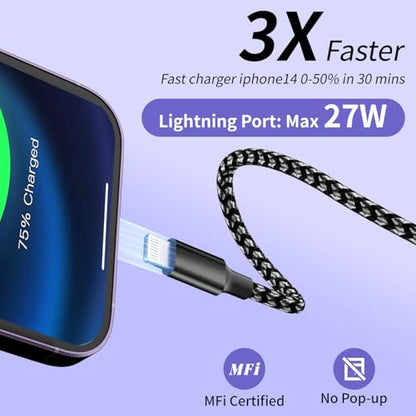 100W USB-C Multi Charging Cable with E-Mark Chip, USB C Cable Fast Charging - color: Blackgrey, size: 2Pack 5FT