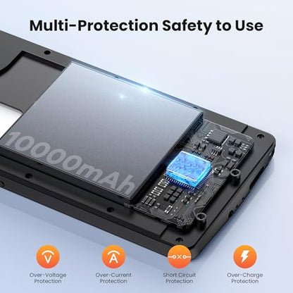 Charging Phone case for Samsung Galaxy S23/Galaxy S22 Battery Case, Real 10000mAh Portable Power Bank with Magnetic Wireless Charging,Protective Charger Phone case with Battery Pack Black - size: Galaxy S23/Galaxy S22