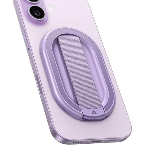 andobil [2026 Woven Comfort] Magnetic Phone Grip for MagSafe w/Finger Strap - color: Purple