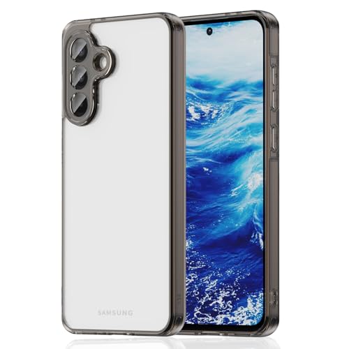 for Samsung Galaxy A36 5G TPU Phone Case (Transparent Black) | Transparent TPU Smartphone Case, Anti-Fingerprint, Shockproof, Ultra-Thin Durable Protective Cover for Samsung Galaxy A36 - color: Transparent black