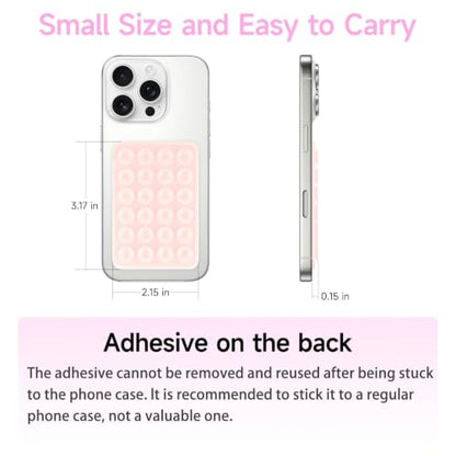 Yojaro 2 Pack Silicone Suction Phone Case Mount, Silicon Adhesive Smartphones Stand Sticky, Non Slip Suction Cup, Hands-Free Phone Accessories Holder for Selfies and Videos Light Pink - color: Light Pink