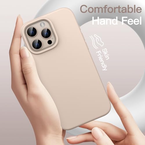 JETech Silicone Case for iPhone 16 Pro Max, Desert Titanium | Silky Soft Touch, Shockproof Protection, Scratch Resistant, Microfiber Lining - color: Desert Titanium, size: iPhone 16 Pro Max