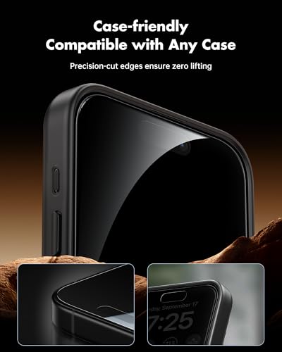 UNBREAKcable Privacy Screen Protector for iPhone 15 Plus - 3 Pack - size: iPhone 15 Plus