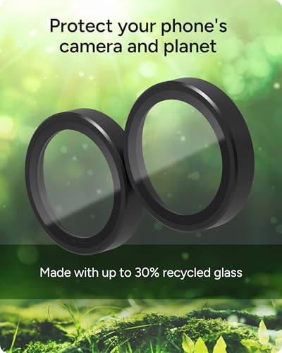 ZAGG Glass Elite Anti-Reflective Samsung Galaxy Z Flip7 Camera Lens Protector – Anti-Glare Technology, Maximum Impact & Scratch Resistance, InvisibleShield, Smudge-Free Surface, Recycled Materials - color: Black, size: Samsung Galaxy Z Flip7