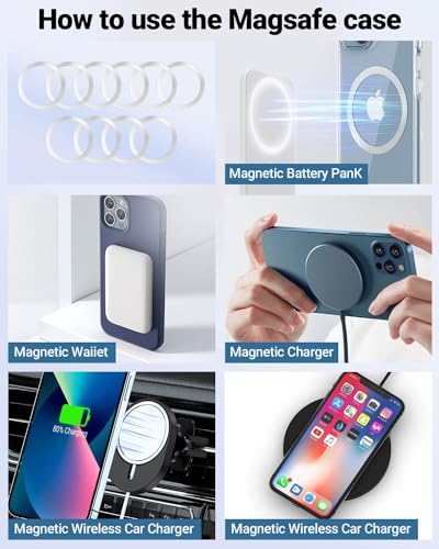 KALAPOP for Magsafe Sticker Magnet - 10 PCS, Ultra-Thin(0.4mm), Compatible with iPhone 17/Air/16/15/14/13/12 Series,mag Safe Charger, for Apple Wallet Magsafe - Silver - color: Silver-10pcs