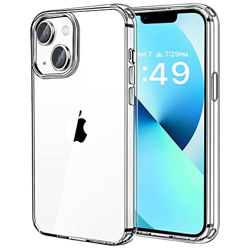 JJGoo Compatiable with iPhone 13 Mini Case Clear, Transparent Shockproof Phone Case for iPhone 13 Mini, Slim Anti-Scratch Hard PC Back Protective Cover Bumper - size: for iPhone 13 Mini