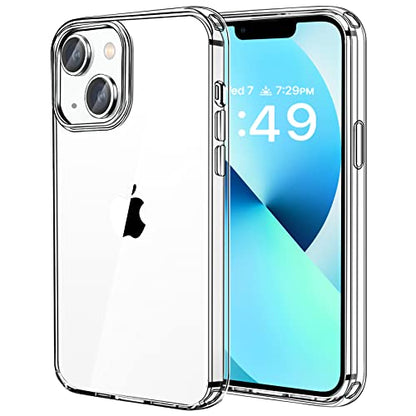 JJGoo Compatiable with iPhone 13 Mini Case Clear, Transparent Shockproof Phone Case for iPhone 13 Mini, Slim Anti-Scratch Hard PC Back Protective Cover Bumper - size: for iPhone 13 Mini