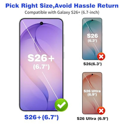 for Samsung S26 Plus Wallet Case 4 Credit Card ID Holder Clear Flip | Cover for Galaxy S26+ Kickstand Card Holder Slot for Men Women Shockproof Dual Layer TPU Hard Shell Protective Tough Bumper - size: for Galaxy S26 Plus, 6.7“