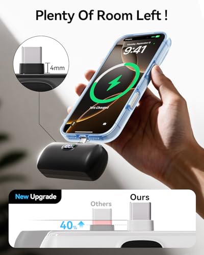 [2-Pack]Portable Charger USB C for iPhone 18/17/16/15 Series,Charcoal&White - color: Charcoal&White