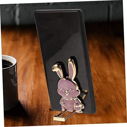 Rabbit Phone Holder 7-Pack Foldable Cartoon Desktop Phone Stand Adjustable Hands- Bracket for Video Calls Watching Videos Office Bedroom Living Room