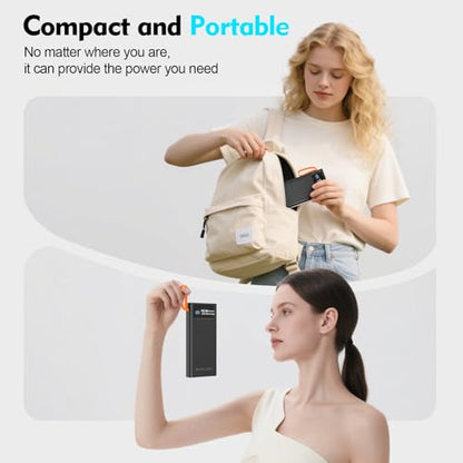 Portable Charger 10000mAh Power Bank Built-in Cable,PD 22.5W Fast Charging Powerbank, LED Display External Battery Pack with LED Lighting, Travel Phone Charger for iPhone 17/16/15/14/13/12,Samsung - color: Black-1