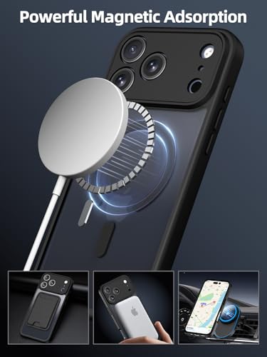 TopMade for iPhone 17 Pro Max Case with Mag-Safe Wallet, 4 Cards Holder - color: Black, size: iPhone 17 Pro Max