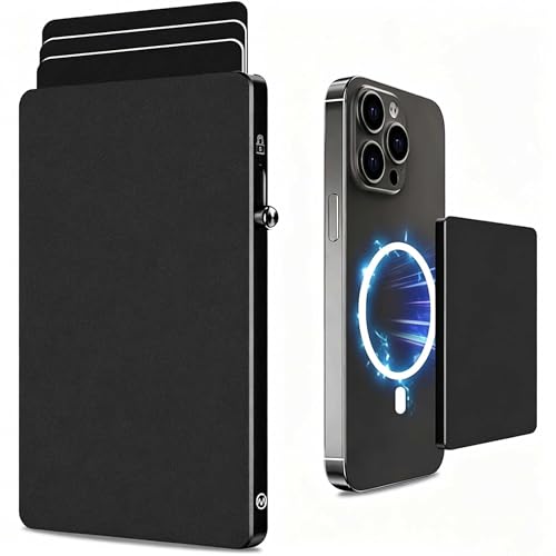 Magsafe Wallet Magnetic Card Holder for Phone, Black - color: Slim Magnetic No Clip - Matte Black