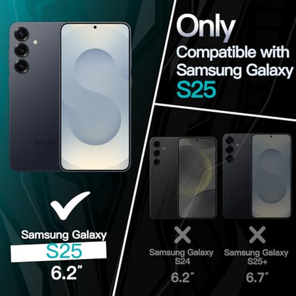 JETech Slim Case for Samsung Galaxy S25, Black | Camera Lens Protection, Soft TPU Design, Matte Finish, Shockproof Protection - color: Black, size: Galaxy S25