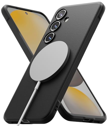 Ringke Onyx for Samsung Galaxy S24 FE Case [Compatible with MagSafe] Oil & Dirt Resistant, Enhanced Camera Lens Protection, Comfortable Grip, Non-Slip, Lightweight Cover - Magnetic Black - color: Magnetic Black, size: Galaxy S24 FE