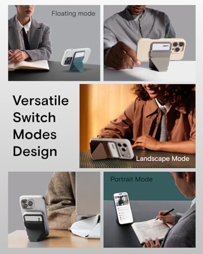 MOFT Magnetic Wallet Stand Compatible with iPhone 17/16/15/14/13/12 Series, Angle Adjustment & Magsafe Compatible MOVAS Phone Stand,Brownie - color: Brownie, size: Standard