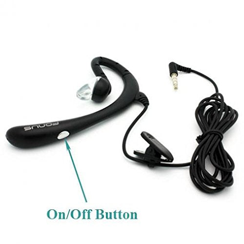 Wired Mono Headset Earphone w Mic Headphone 3.5mm for G8X ThinQ Phone, Single Earbud Hands-Free Microphone Over-The-Ear Compatible with LG G8X ThinQ