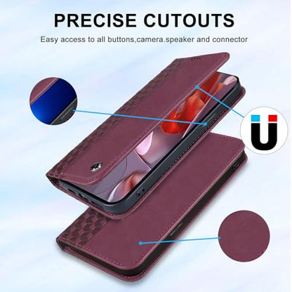 Wallet Case for Google Pixel 10a 2026 6.3 Inch - PU Leather Flip Cover with Card Holder Slots, Strong Magnetic Folio Kickstand Phone Case, Wine Red - color: Wine Red, size: Google Pixel 10a 6.3"