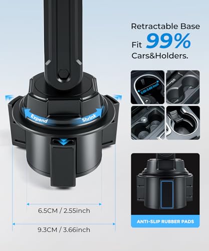 Qi2.2 25W Dual MagSafe Cup Holder Car Charger for iPhone 12–18 series - color: Magsafe & Charger