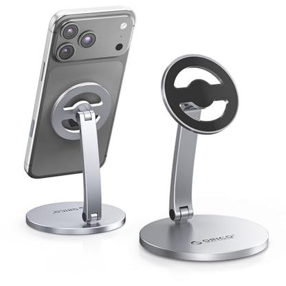 ORICO Magnetic Phone Stand for MagSafe, Aluminum Holder, 360° Rotation, PS1 - color: Silver